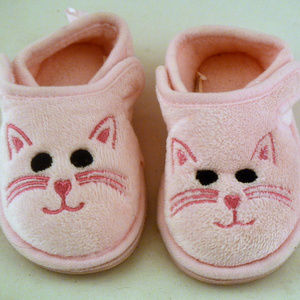 Toddler Girl Bunny Rabbit Pink Terrycloth Slippers